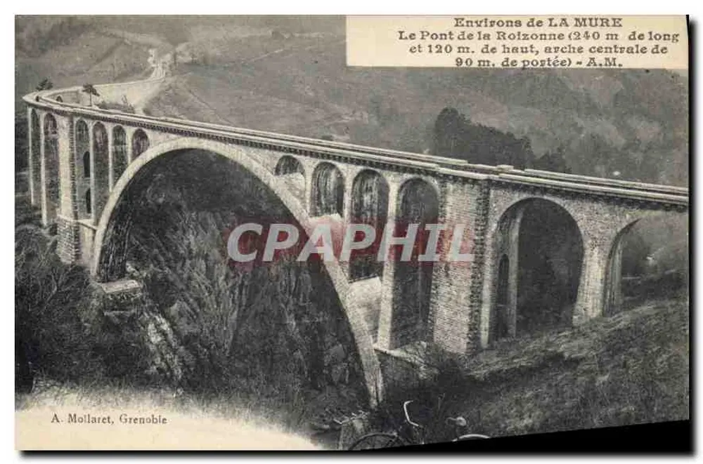 Pont de la Roizonne — Região de LA MURE — A. Mollaret, Grenoble - Frente