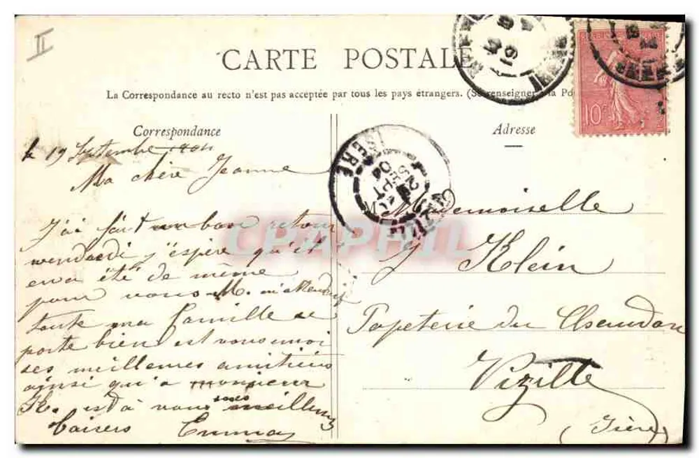 Sassenage - Schloss der Hügel — Antike Ansichtskarte Nr. 573, Verlag Dauphiné - Rückseite