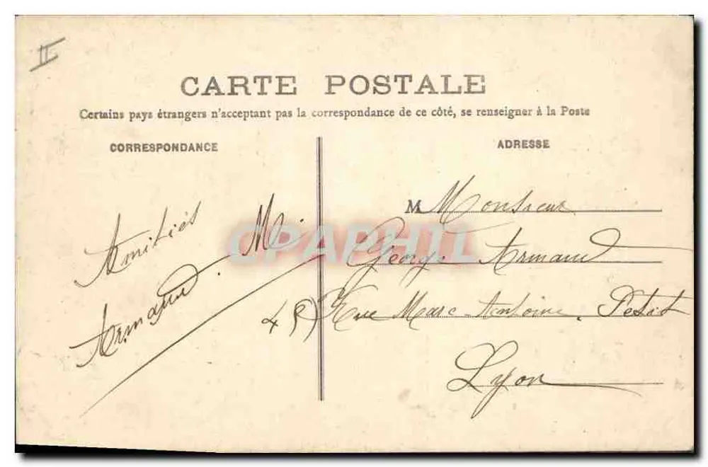 Castelo das Colinas de Sassenage — Edição V. Prat, buralista - Verso