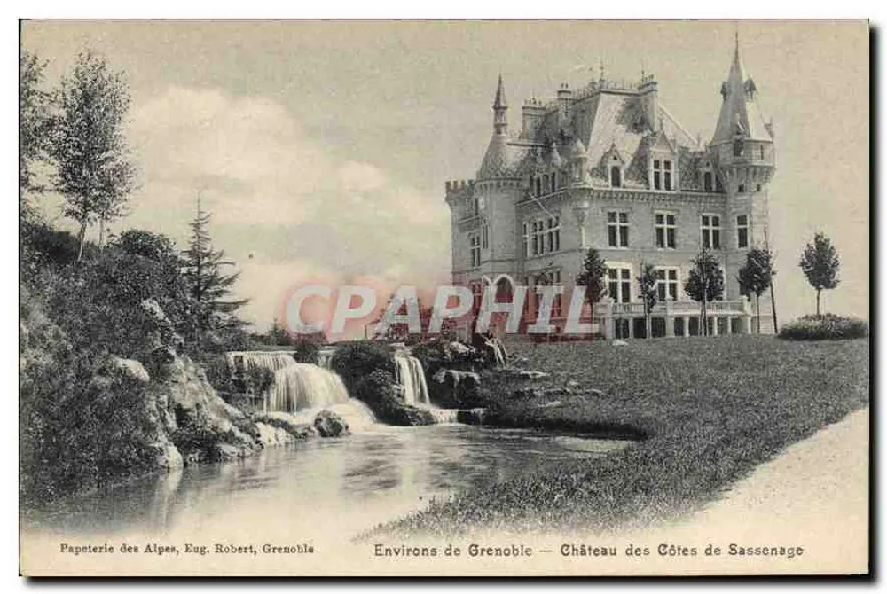 Castelo das Colinas de Sassenage — Arredores de Grenoble — Papeterie des Alpes, Eug. Robert, Grenoble - Frente