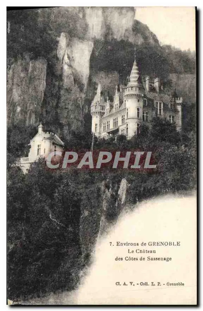 Château des Côtes de Sassenage — Umgebung von Grenoble — Cl. A. V. - Coll. L. P. - Grenoble - Vorderseite