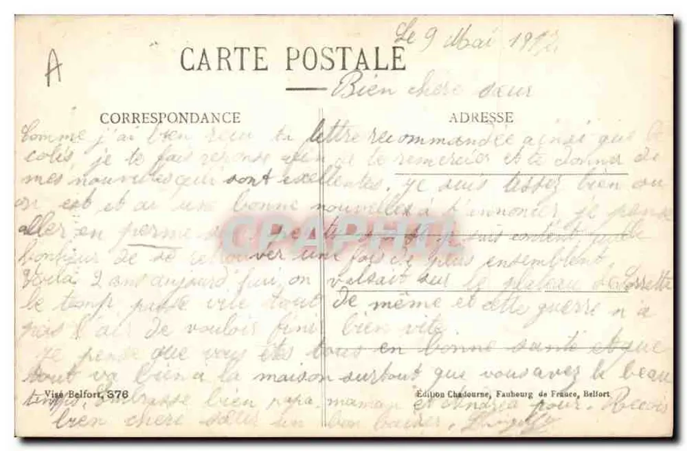Saint-Léger - A Igreja — Haute-Alsace, editor Chaudourne, n° 737 - Verso