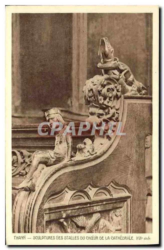 Thann — Skulpturen der Chorstühle der Kathedrale, 16. Jahrhundert - Vorderseite