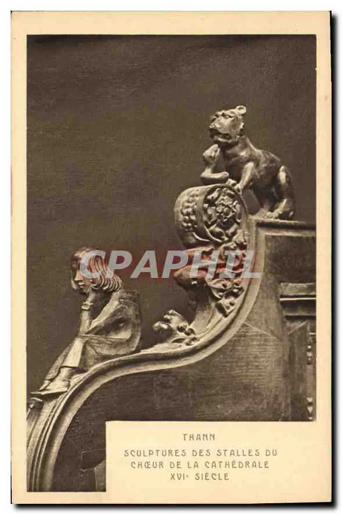 Thann — Skulpturen der Chorbank der Kathedrale aus dem 16. Jahrhundert — Braun & Cie, Dornach - Vorderseite