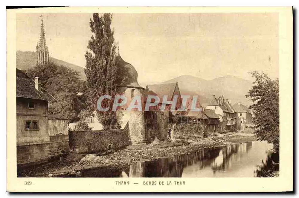 Thann — Bordas da Thur — Bilhete postal antigo n°319 - Frente