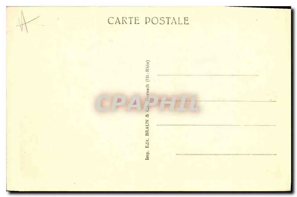 Thann — Bordas da Thur — Bilhete postal antigo n°319 - Verso