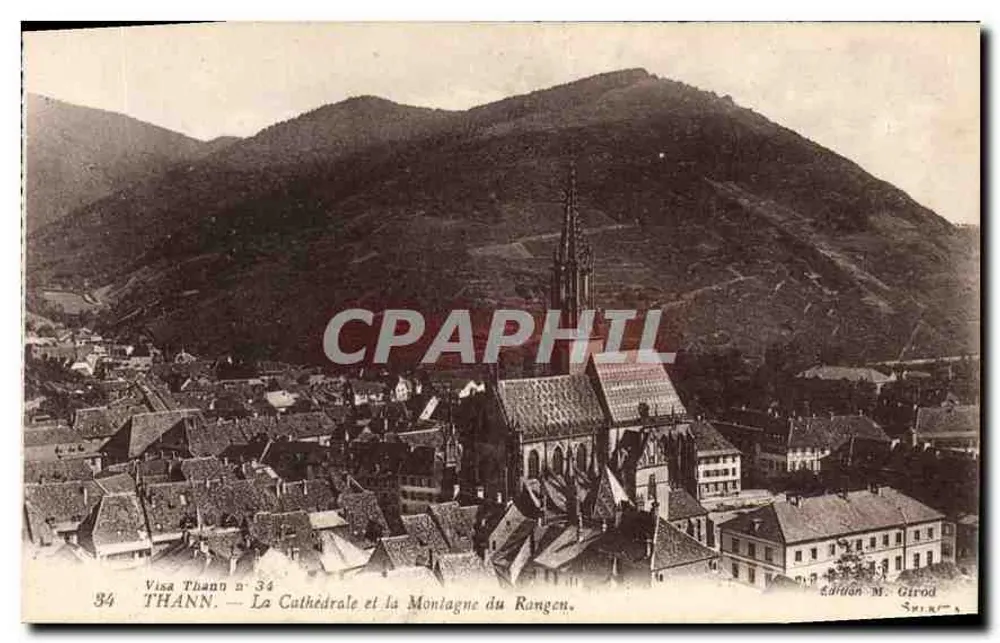 Thann — Ansicht der Kathedrale und des Berges Ranggen — Sardan M. Girod - Vorderseite