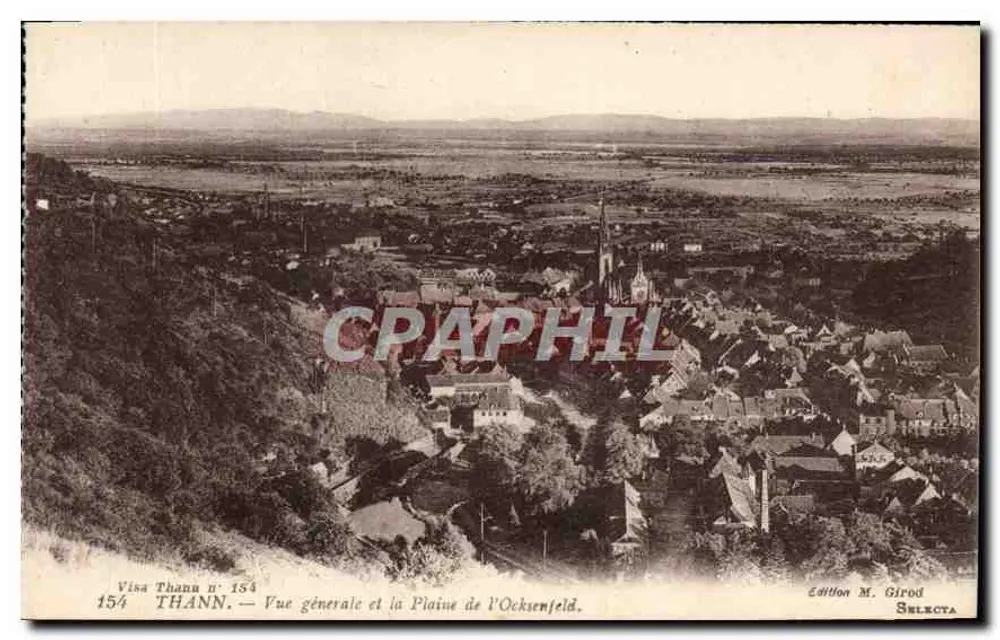 Thann — Allgemeiner Blick und die Ebene von Ocksenfeld — Edition M. Girod, n° 154 - Vorderseite