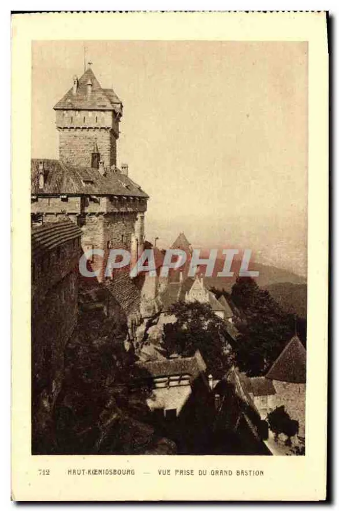 Haut-Kœnigsbourg — Ansicht vom Großen Bastion — Serie 712 - Vorderseite