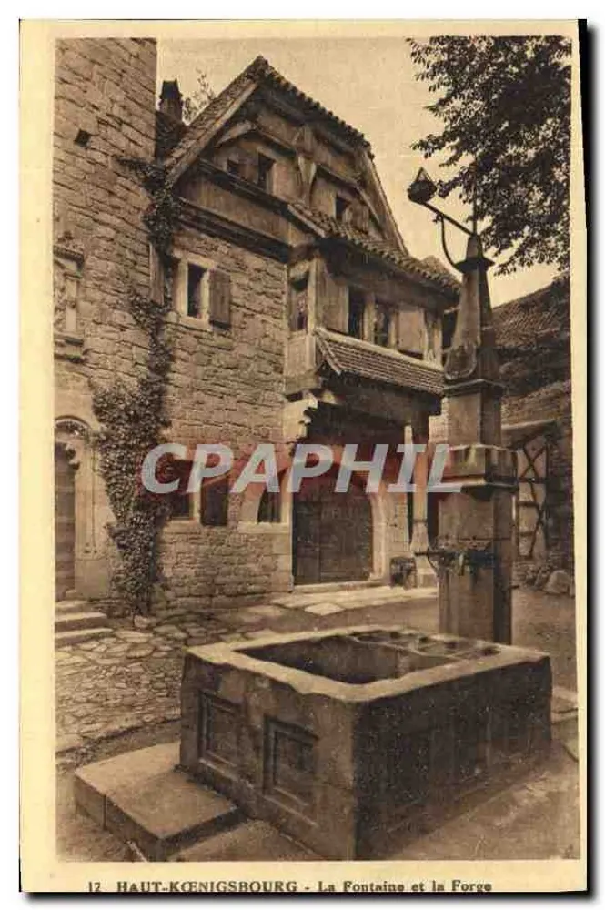 Haut-Koenigsbourg — Die Fontaine und die Schmiede - Vorderseite