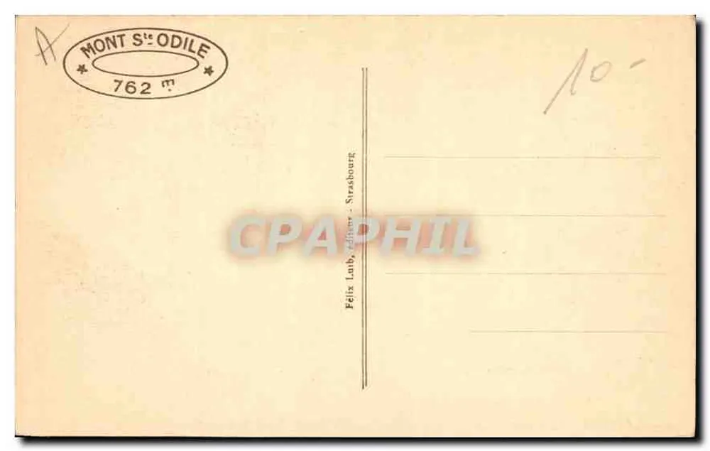 Convento SÃO ODILE - Interior da Igreja — Editor Félix Laub, Strasbourg, n° 239 - Verso
