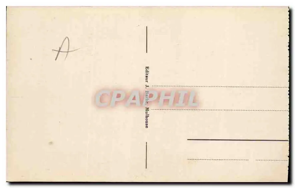 Mulhouse - Torre do Diabo — editor J. Parde, n° 20 - Verso