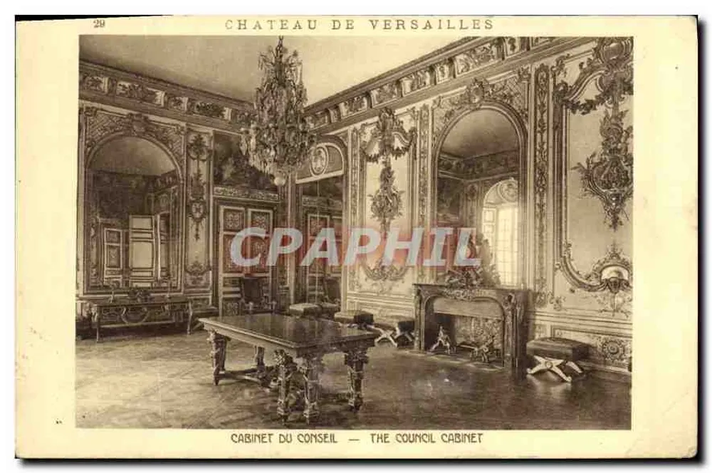 Castelo de Versalhes — Gabinete do Conselho — Braun & Cie, Paris - Frente