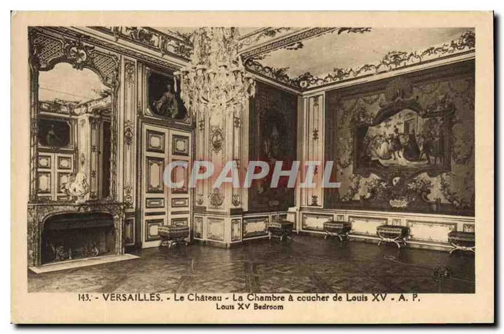 Versailles - Schloss - Schlafzimmer von Ludwig XV - A.P. - Vorderseite