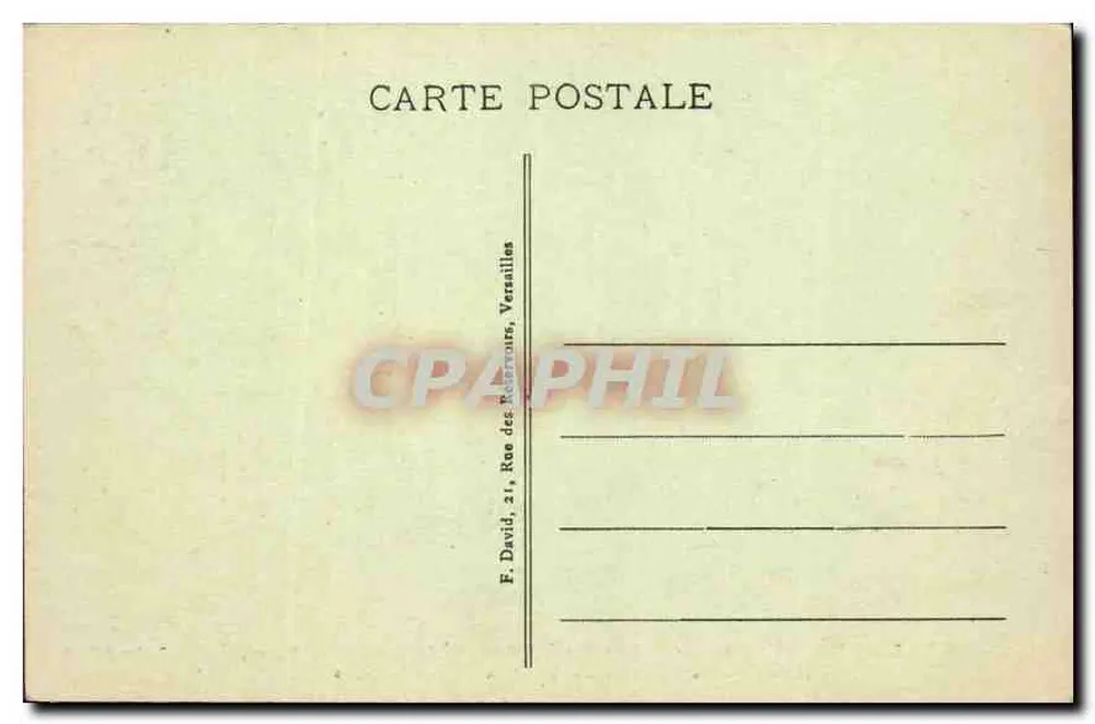 Galleria dei Specchi — Sala del Trattato di Pace firmato il 28 giugno 1919 — F. David, Rue des Réservoirs, Versailles - Verso