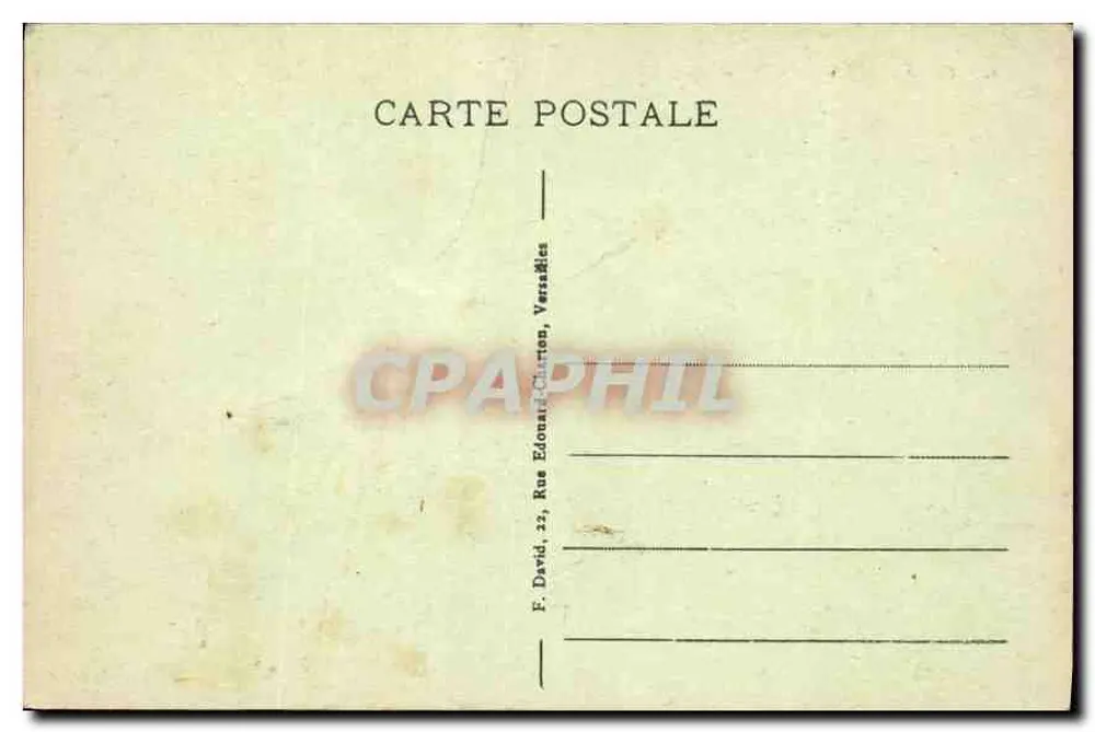 Versailles - O Palácio - A Capela — editor F. David, Versailles - Verso