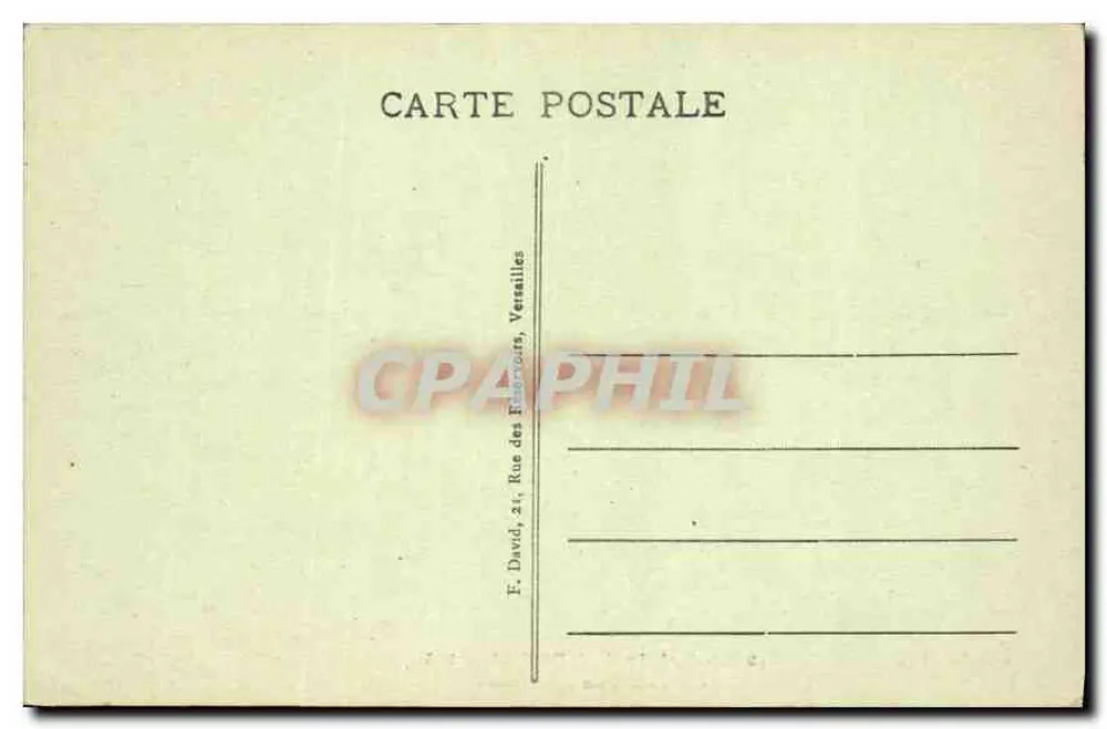 Palácio de VERSAILLES — Galeria das Batalhas — Editor F. David, Versailles - Verso