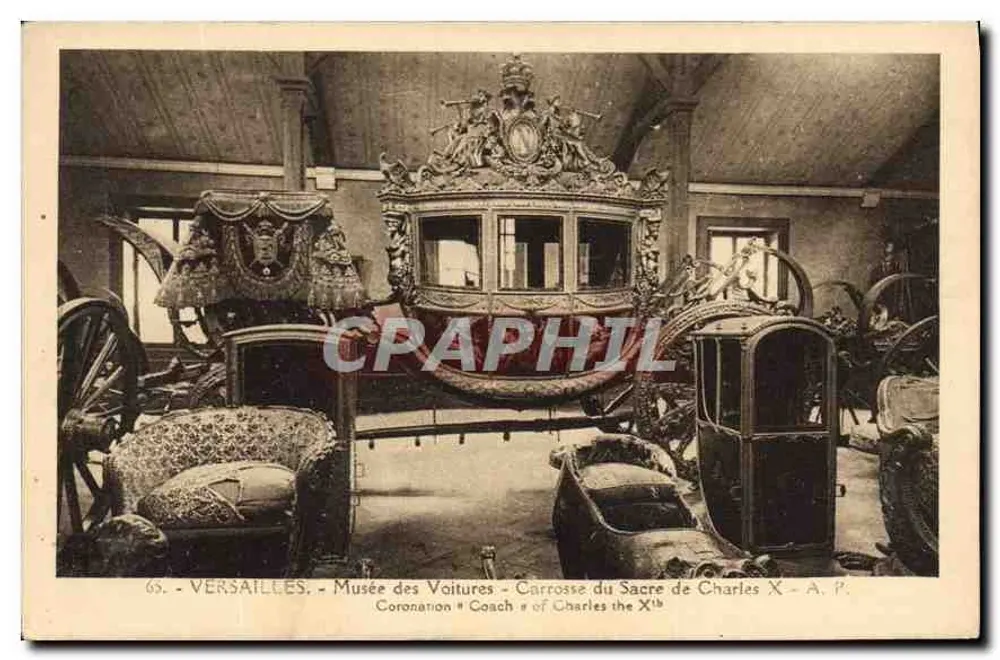 Versailles - Museum der Automobile - Kutsche der Krönung von Karl X - A.P. - Vorderseite