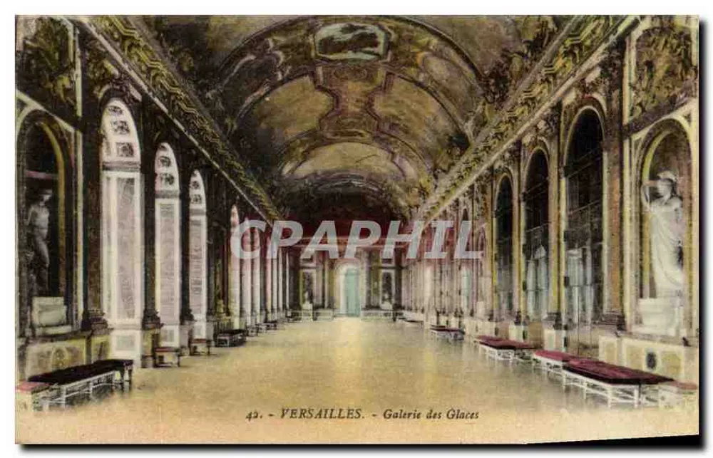 Versailles — Galeria dos Espelhos — F. David, Versailles - Frente