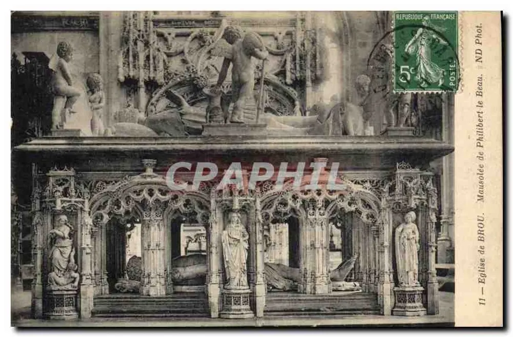 Mausoleo de Brou — Iglesia de Brou — ND Fot. Philibert de Beau - Anverso