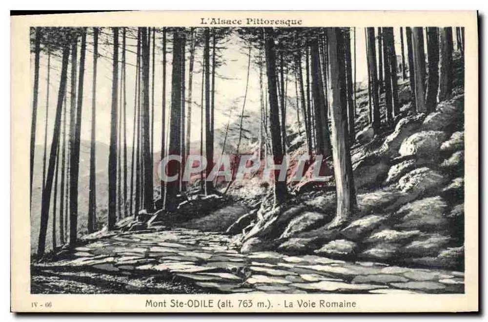 Mont Ste-ODILE (alt. 763 m.) — Die Römische Straße — Das pittoreske Elsass, Serie IV-06 - Vorderseite