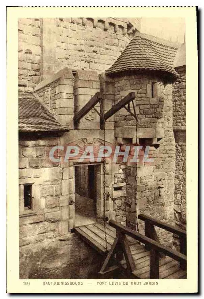 Haut-Kœnigsbourg — Schleusenbrücke des Oberen Gartens — Verlag Braun & Cie, Darmach (Jr. Rhin) - Vorderseite