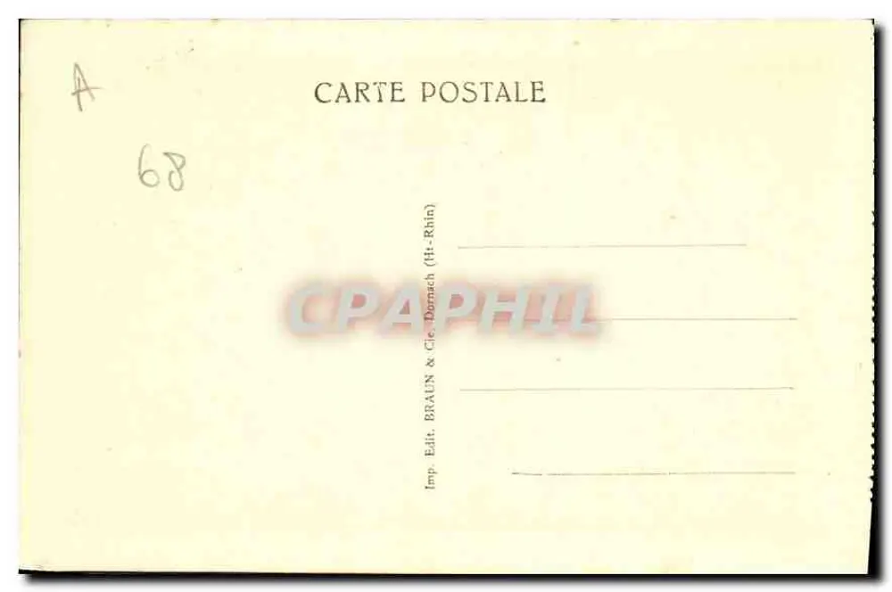 Haut-Königsbourg — Jagdtrophäenhalle — Vintage Postcard/Antike Ansichtskarte n°716 - Rückseite