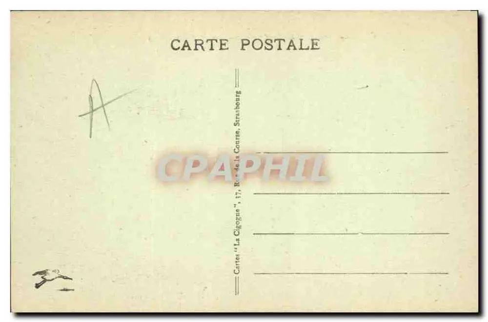 Balão da Alsácia (alt. 1256 m.) — Vale da Doller — Carta 'A Garça', Strasbourg - Verso