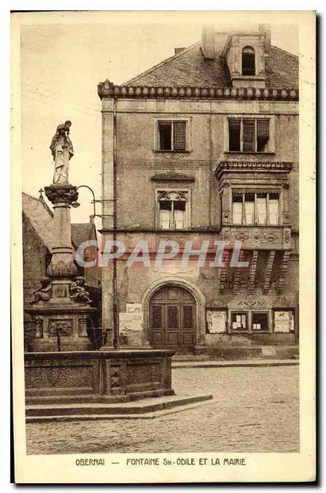 Obernai — Fontaine Ste- Odile et la Mairie - Vorderseite