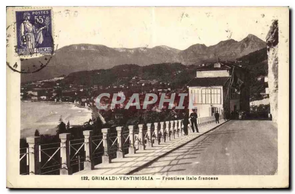 Grimaldi-Ventimiglia — Frontière italo-française — éditeur Grimaldi-Ventimiglia, n° 122 - Frente