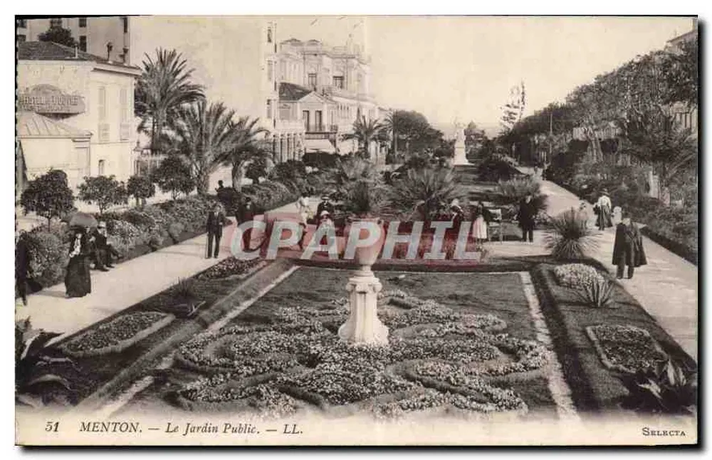 Menton — O Jardim Público — Selecta, n°51 - Frente