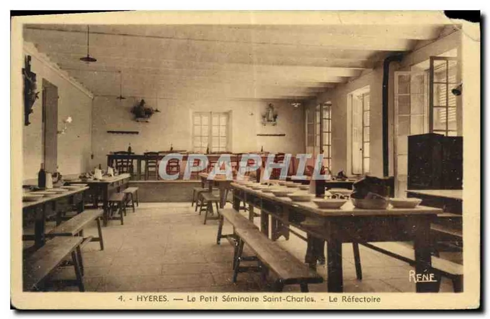 Hyères — Das kleine Seminar Saint-Charles — Das Refektorium — Verlag René - Vorderseite