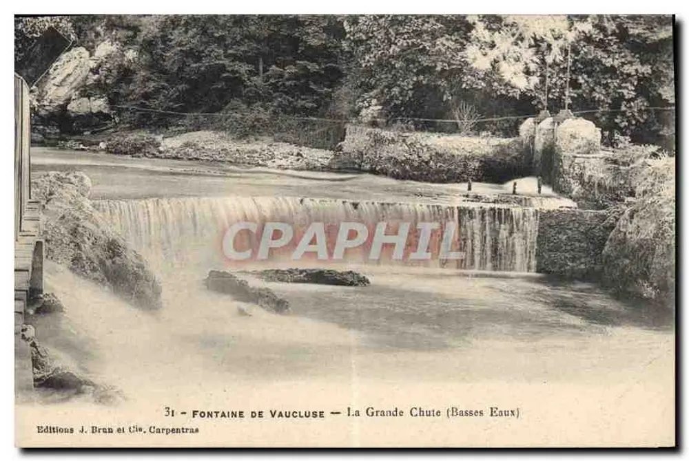 Fontaine de Vaucluse — Die Große Schlucht (Niedrigwasser) — Éditions J. Bran und Cie, Carpentras - Vorderseite