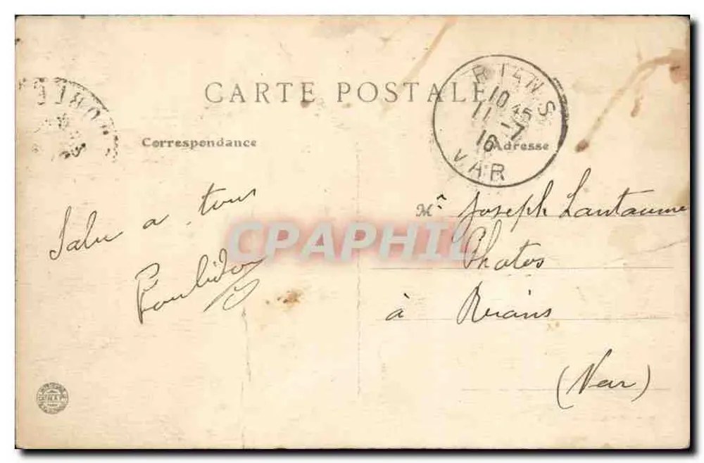 Grenoble — Allgemeiner Blick, Seite des Cours Berriat und des Moncherolette, Höhe 1006 — Verlag F. Paris - Rückseite