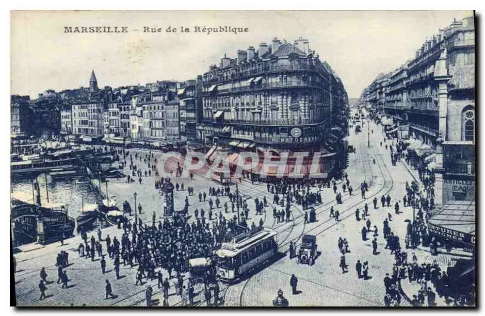 MARSEILLE — Rue de la République — Éditeur : C. BERNARD - Frente