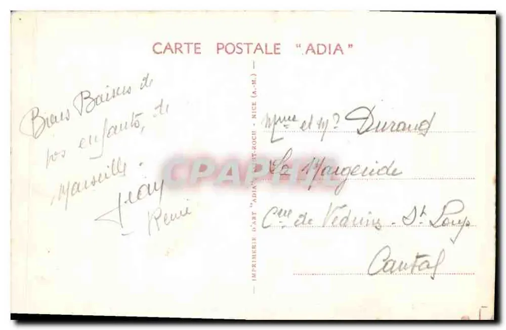 Marseille — Der Hafenquai und die Rue de la République — n°450 - Rückseite