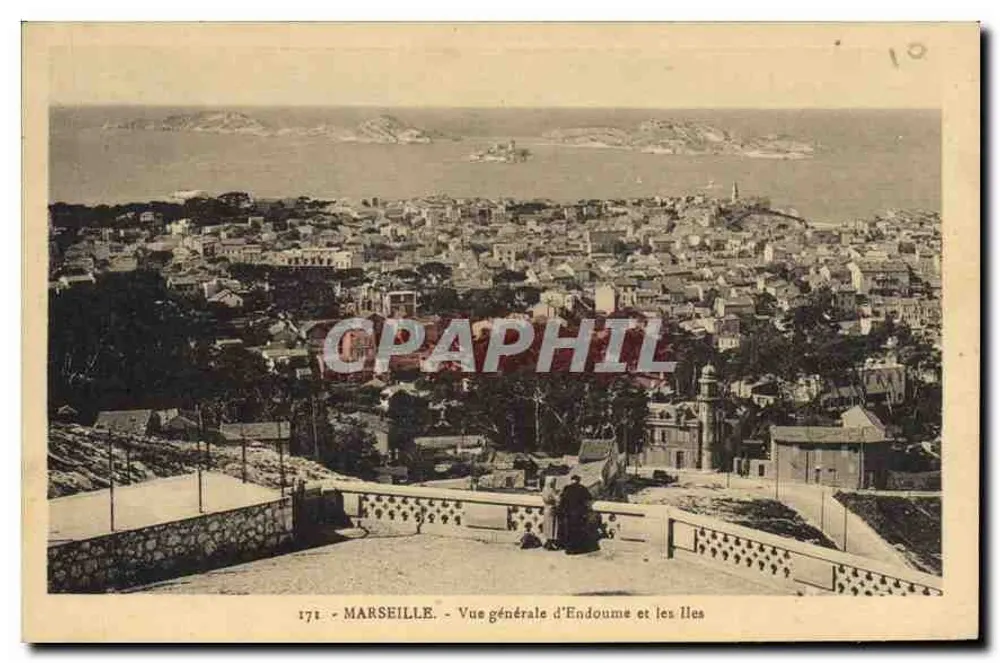 Marseille - Allgemeiner Blick auf Endoume und die Inseln — Ausgabe 'La Cigogne', Glandèves - Vorderseite