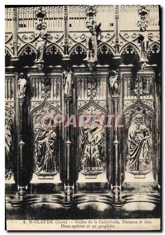 St-CLAUDE (Jura) — Stühle der Kathedrale, Dorsaux und Dais — Zwei Apostel und ein Prophet - Vorderseite