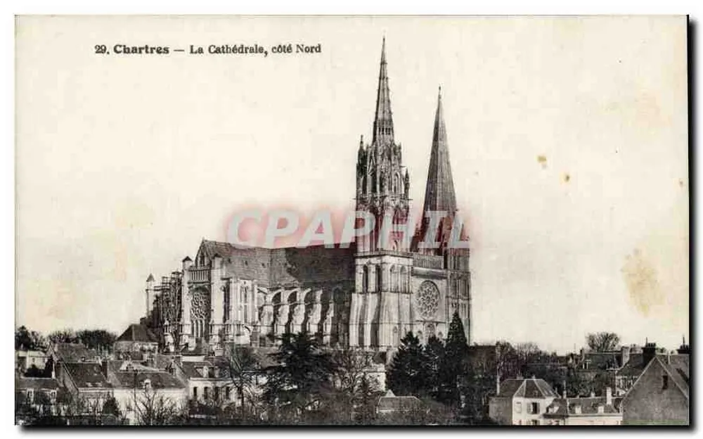 Chartres — A Catedral, lado Norte — Édit. Robert Laillet, Chartres - Frente