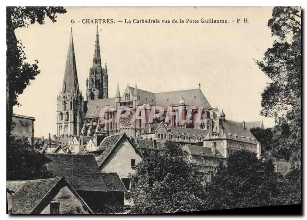 Chartres — Die Kathedrale aus Sicht der Porte Guillaume — P. H. - Vorderseite