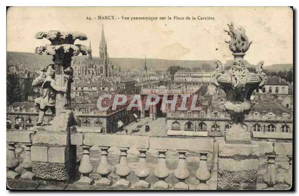 NANCY - Panoramablick auf die Place de la Carrière — Verleger: Imprimerie de Nancy, Nr. 24 - Vorderseite