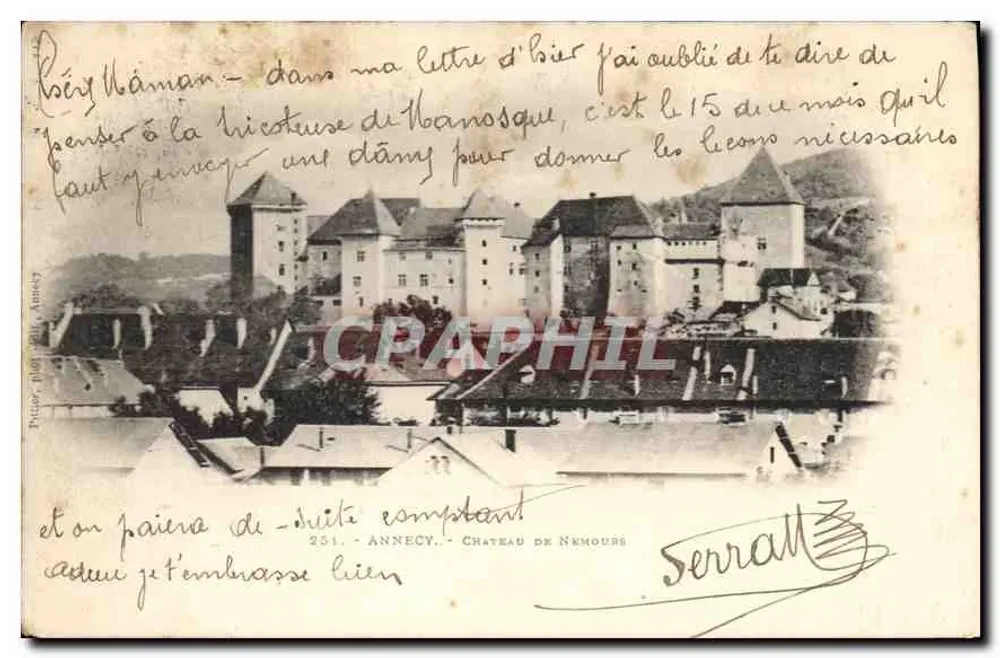 Castelo de Nemours — Annecy — editor Titter, n° 251 - Frente