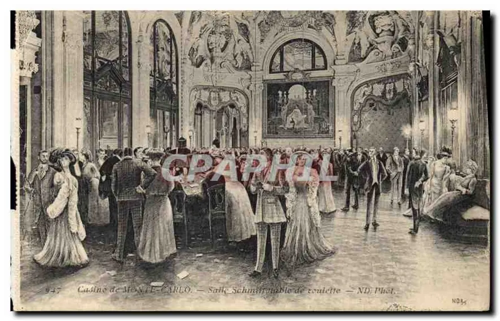 Casino de Monte-Carlo — Roulette-Saal — ND. Foto. - Vorderseite