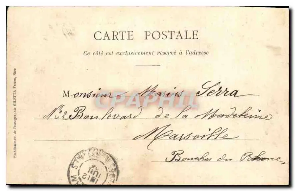 Peira-Cava - Umgebung von Nizza - Ein Eck des Parks - Edition Giletta, Nizza - Rückseite