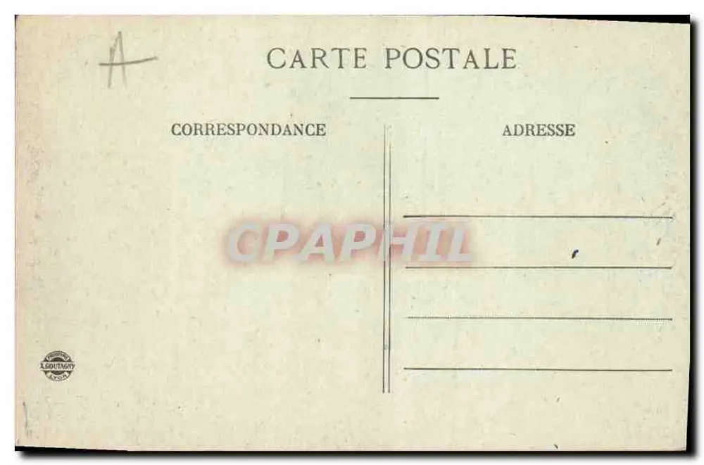 Aix-les-Bains e Lago do Bourget — vista aérea — editor A. Boutangy, n° 2623 - Verso