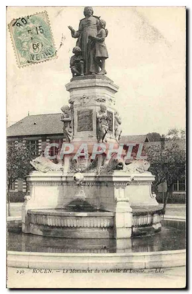 Rocen — O Monumento do venerável de Lasalle — LL. - Frente