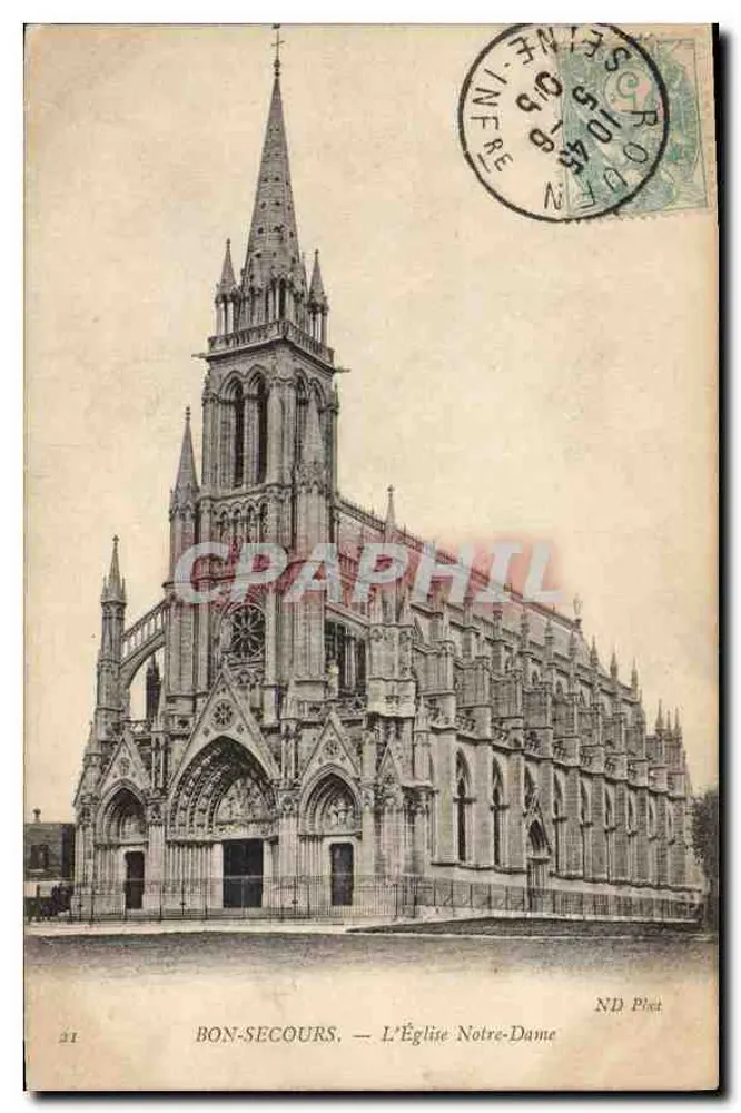 Bonsecours — A Igreja Nossa Senhora de Bonsecours — ND Pilet - Frente