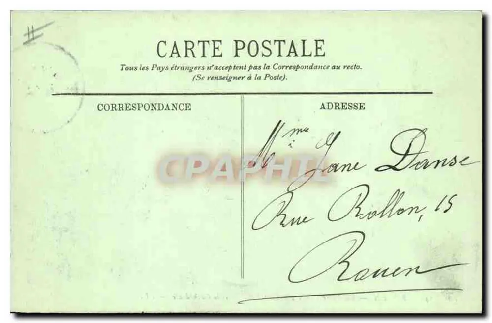 Rouen — Place Carnot, Pont Boëldieu und Kathedrale — LL. n°142 - Rückseite