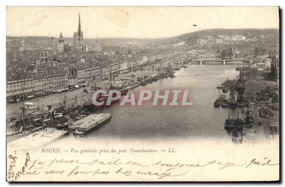 Rouen — Allgemeiner Blick vom Transbordeur-Brücke — LL. - Vorderseite