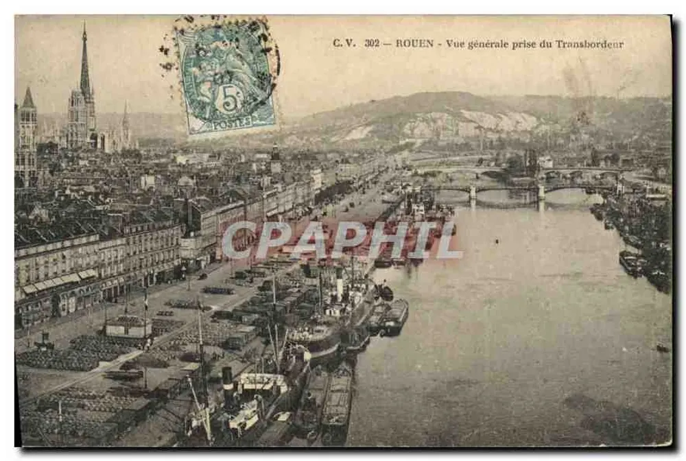 Rouen — Vista geral tirada do Transbordeur — C.V. 302 - Frente